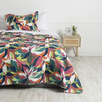 Quilt Reversible Estampado 1.5 Plazas Poliéster