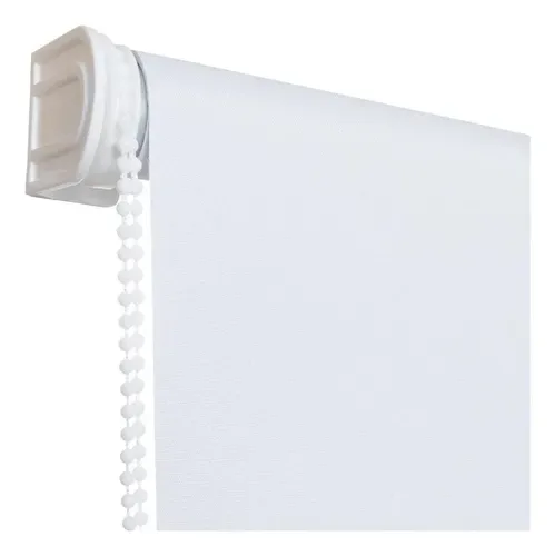 Cortina Roller Black Out 120x220 Poliéster Blanco Blanco