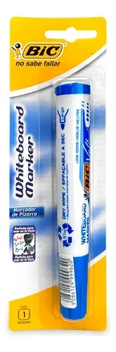 Marcador De Pizarra Bic Azul Borrable Azul