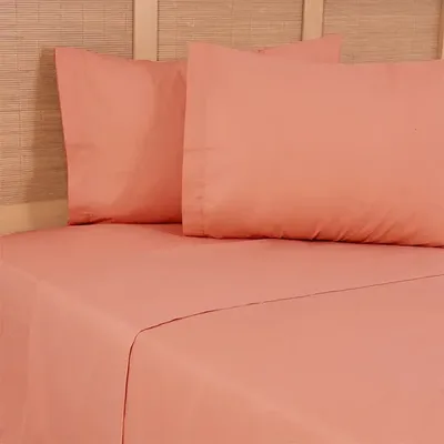Set De Sábanas 144 Hilos Super King Algodón Poliéster Verde Oscuro