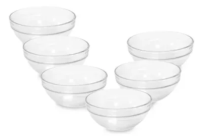 Set Compoteras Vidrio Kimglass 6 Piezas Transparente