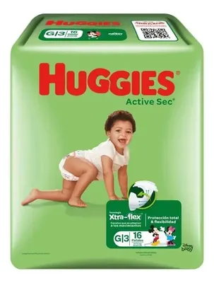 Pañal Desechable Huggies Active Sec Talla G Niñas