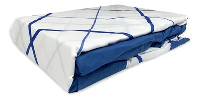 Set De Sábanas Aterciopelada 2 Plazas Poliéster Azul