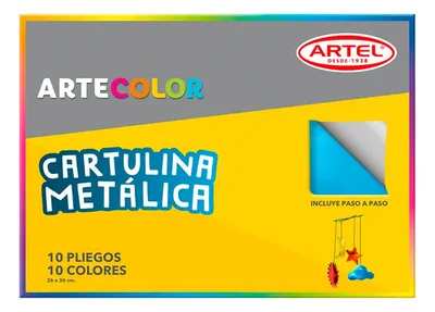 Cartulina Metálica Artel 10 Colores 26x36cm