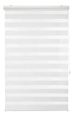 Cortina Roller Dúo Poliéster 220x220 Cm Blanco Blanco