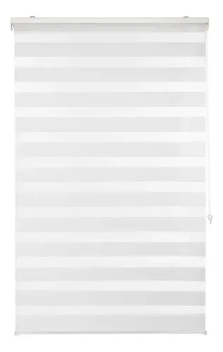 Cortina Roller Dúo Poliéster 220x220 Cm Blanco Blanco