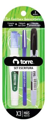 Set Escritura Universitario Bolígrafo Corrector Marcador Amarillo