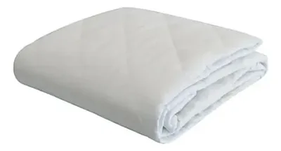 Cubre Colchón Single Acolchonado Protector Elástico Blanco Cuna