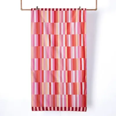 Toalla De Playa Deportiva Microfibra Absorbente Coral Claro