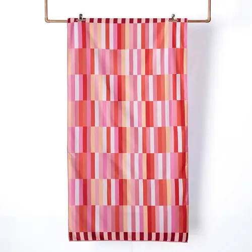 Toalla De Playa Deportiva Microfibra Absorbente Coral Claro