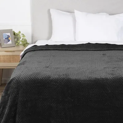 Frazada Coral Pop Térmica 2.5 Plazas Poliéster Negro