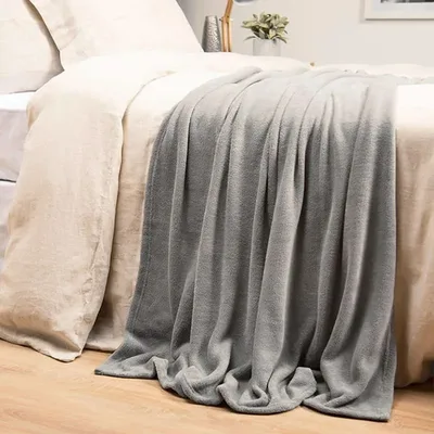 Manta Sherpa Poliéster Térmica Suave 125x150cm Gris