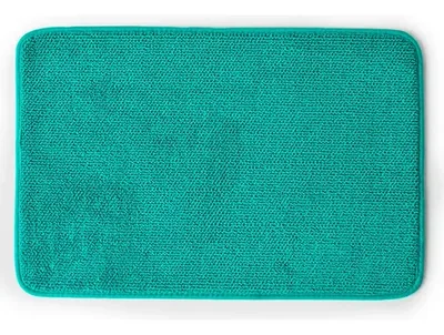 Piso De Baño Chenille Foam Absorbente Turquesa Turquesa