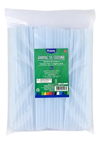 Barras De Silicona Transparente 7mm Para Pistola