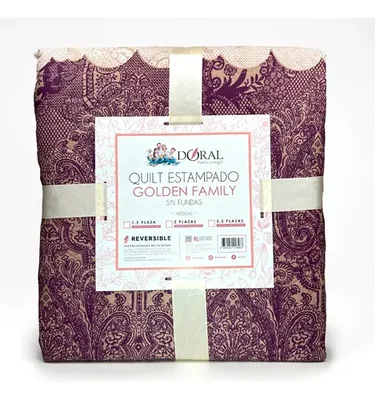 Quilt Hotpress Reversible 2 Plazas Poliéster Lila