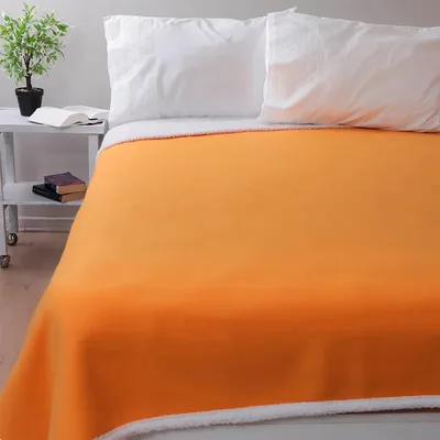 Frazada Polar Sherpa Premium 2.5 Plazas Térmica Coral Claro