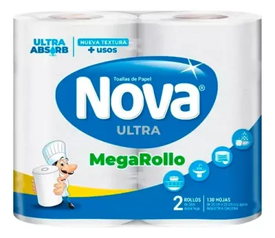 Rollo De Cocina Papel Absorbente Mega Rollo