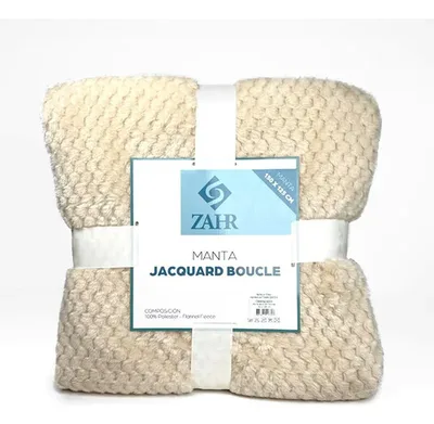 Manta Térmica Jacquard Boucle Poliéster Coral Claro