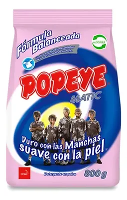 Detergente En Polvo Popeye 800gr Limpieza Ropa