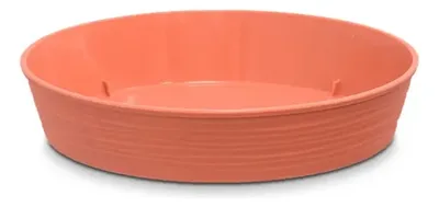 Plato Maceta Redonda Estilo Piedra Plástico Coral Claro Estilo Piedra