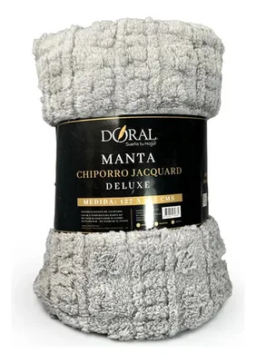 Manta Chiporro Jacquard Térmica Poliéster Gris