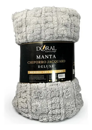 Manta Chiporro Jacquard Térmica Poliéster Gris