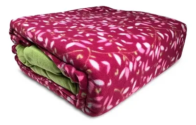 Set De Sábanas De Polar Estampada 1.5 Plaza Poliéster Estampada 500 G Verde Oscuro