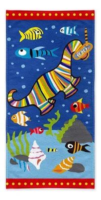 Toalla De Playa Velour Algodón 70x140cm Coral Claro