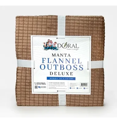 Manta Flannel Térmica Poliéster Café Coral Claro