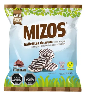 Galleta De Arroz Mizos Chocolate 20gr