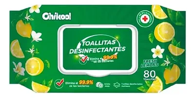 Toalla Desinfectante Húmeda Multiuso 80 Unidades