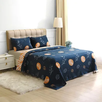 Set De Sábanas Polar 1.5 Plazas Térmicas Azul Salmón Verde Oscuro