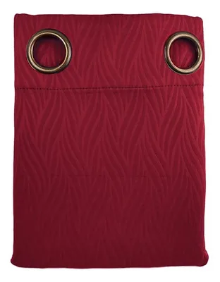 Cortina Blackout Victoria Embossed Poliéster Rojo Rojo