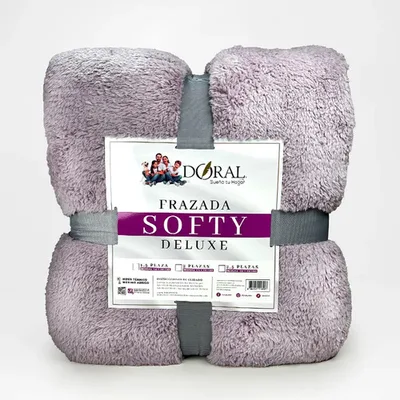 Frazada Softy Térmica 2 Plazas Poliéster Lila