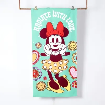 Toalla De Playa Microfibra 70x140 Cm Con Bolso Coral Claro