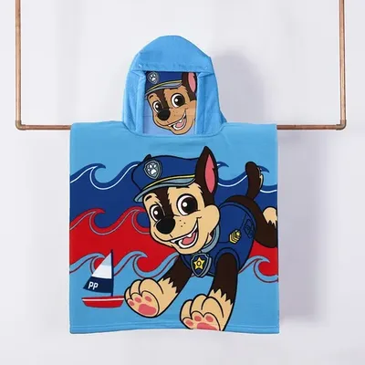 Toalla De Playa Microfibra Con Capucha Infantil Coral Claro
