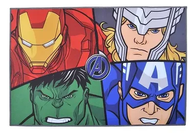 Bajada De Cama Infantil Avengers 56x90 Cm Coral Claro