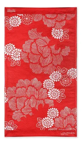 Toalla De Playa Jacquard Algodón 100x180cm Coral Claro