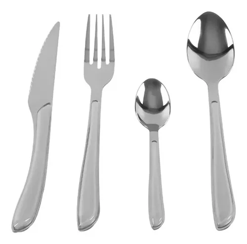 Set Cuchillería 24 Piezas Acero Inoxidable Gris