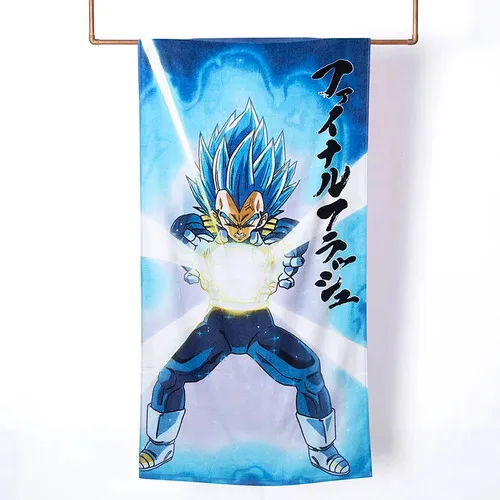 Toalla De Playa Estampada Dragon Ball Z Algodón Coral Claro