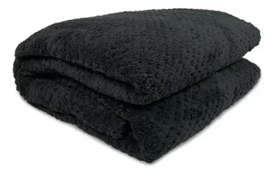 Frazada Térmica Coral Pop 150x200cm Poliéster Negro