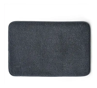Piso De Baño Chenille Foam Absorbente Gris Gris