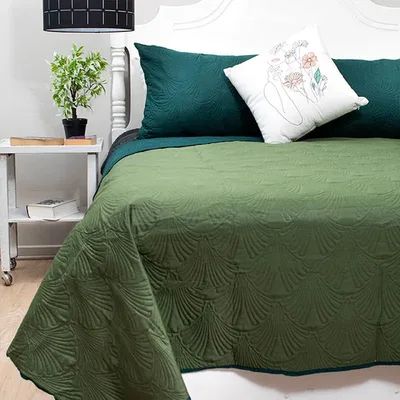 Quilt Bicolor Hotpress 2 Plazas Poliéster Coral Claro