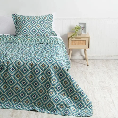 Quilt Estampado Reversible 1.5 Plaza Poliéster