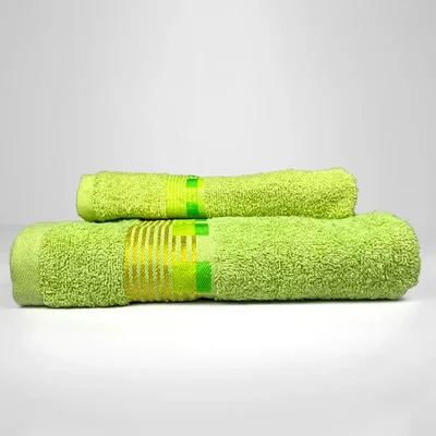 Toalla De Baño 100% Algodón Verde Manzana Verde