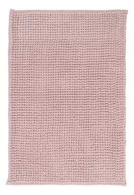 Piso De Baño Shaggy Flannel Poliéster 40x60cm Coral Claro