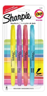 Destacadores Sharpie Pocket 4 Colores Surtidos