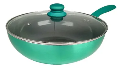Wok Antiadherente Titanio 30cm Turquesa Turquesa