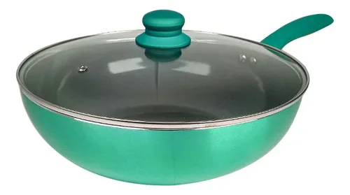 Wok Antiadherente Titanio 30cm Turquesa Turquesa