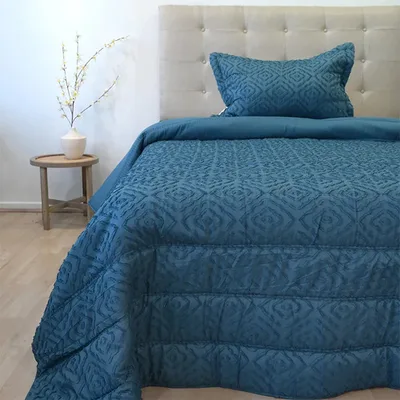 Plumón Touch Deluxe 1.5 Plazas Poliéster Azul Azul